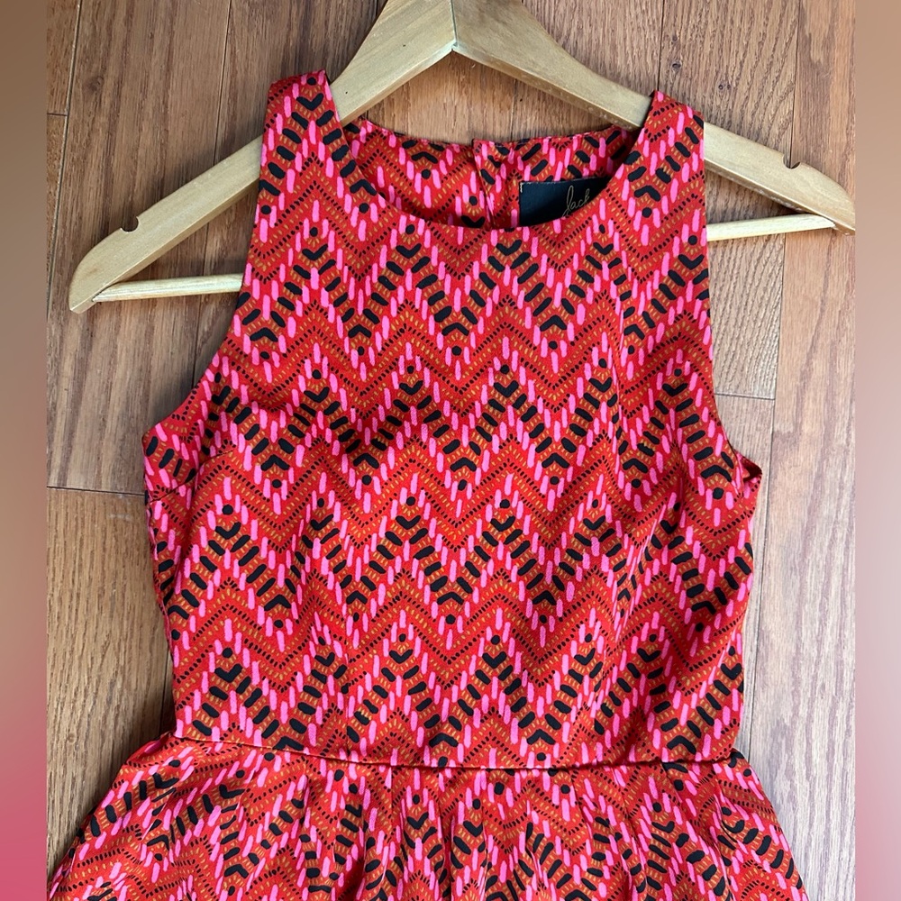 Jack Patterned Red Dress - Picture 2 of 7